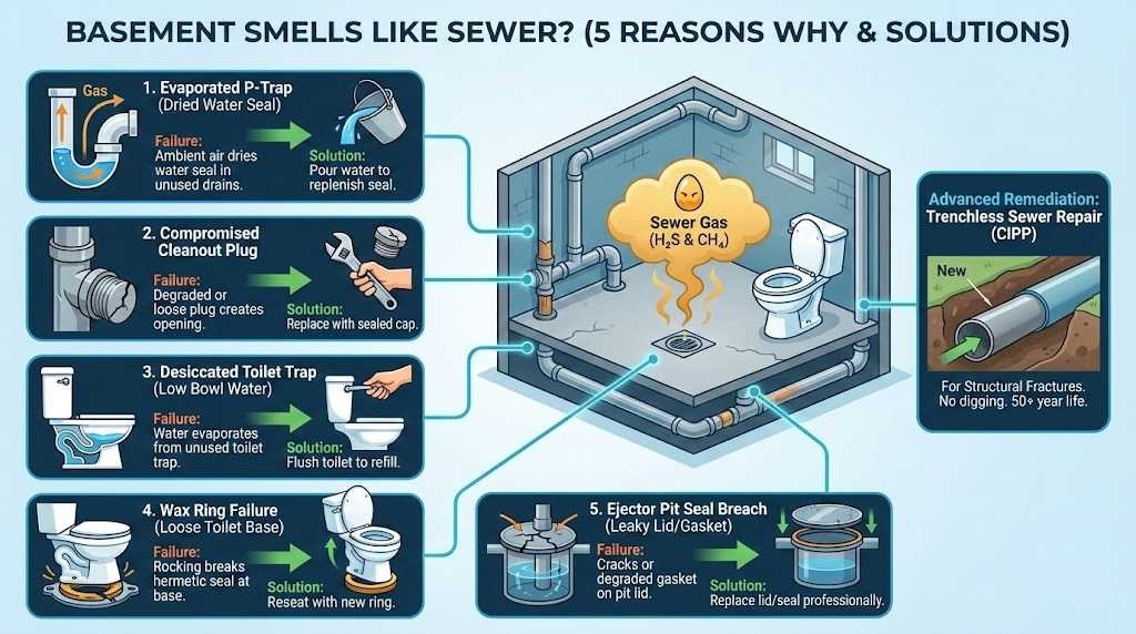basement smells infographics