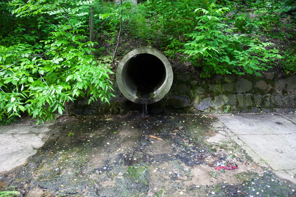 single sewer pipe