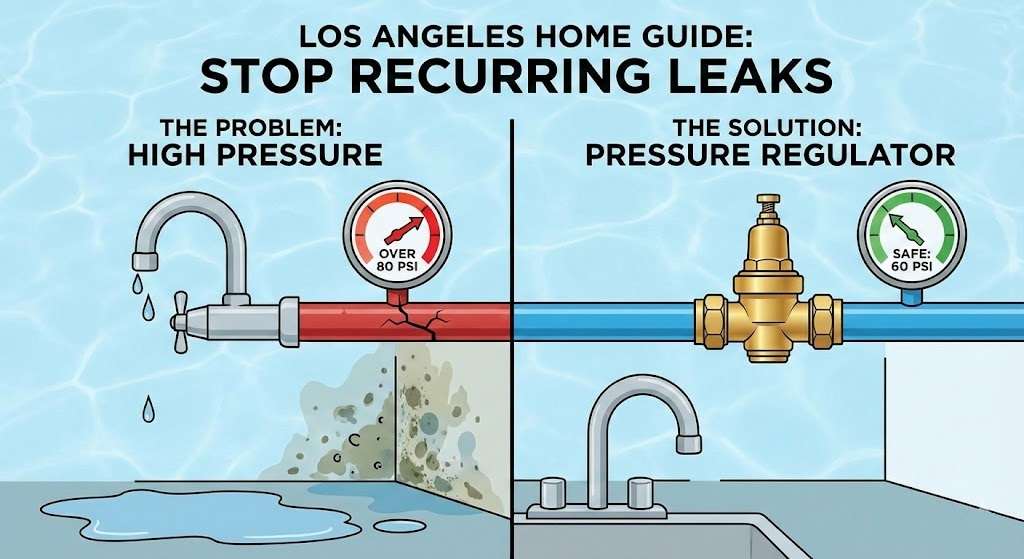 It uses hyphens to separate words (Google prefers this over spaces or underscores), includes the location ("los-angeles"), the problem ("leaks"), and the solution ("water-pressure-regulator").